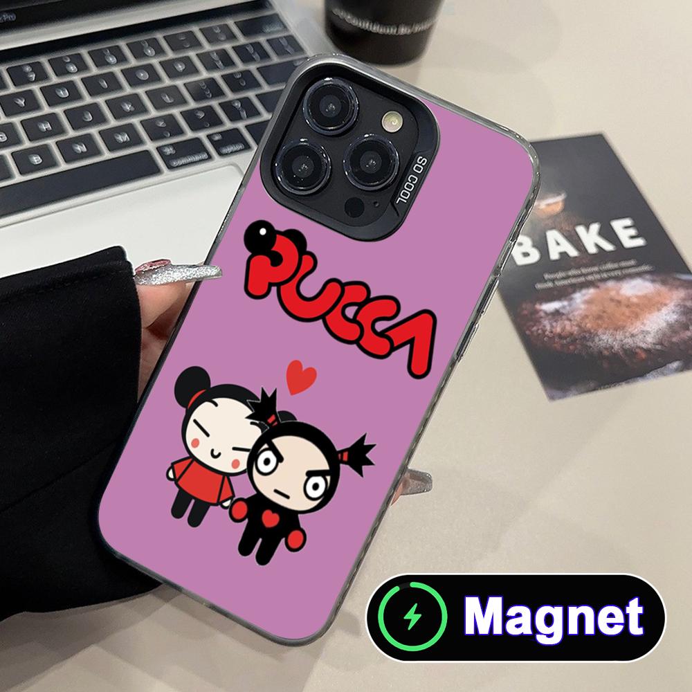 Phone Cases With Magnet - Coque de téléphone P-Pucca motif dessin