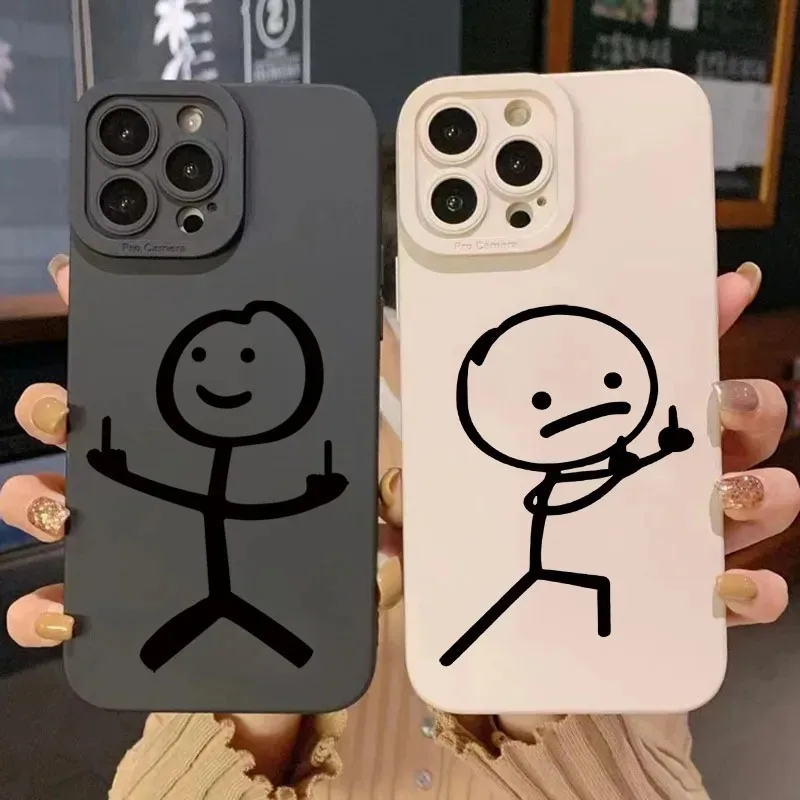 Cute Cartoon Case - Coque de téléphone en silicone mat
