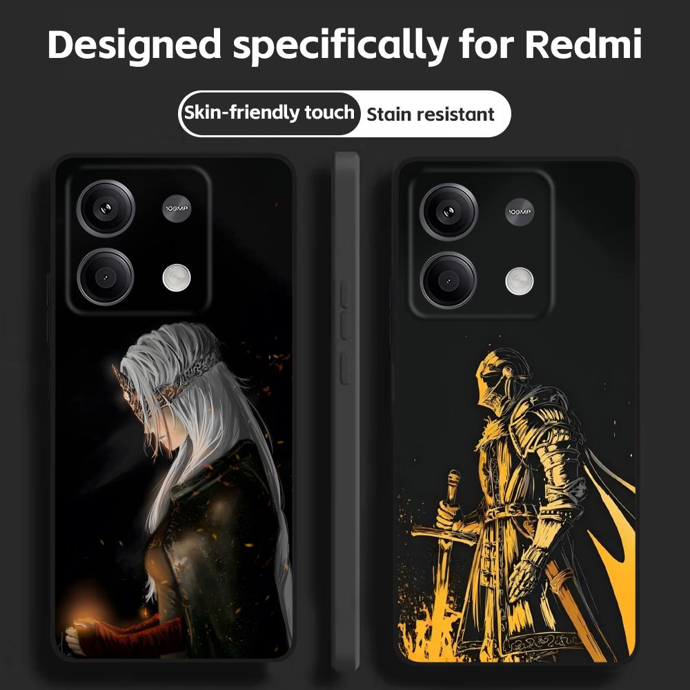 Phone Cases Redmi - Coque de téléphone noire souple pour