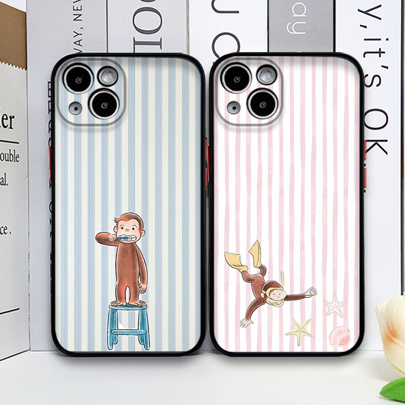Phone Cases Xs Iphone - Coque Souple Y2K Motif Singe Rayé