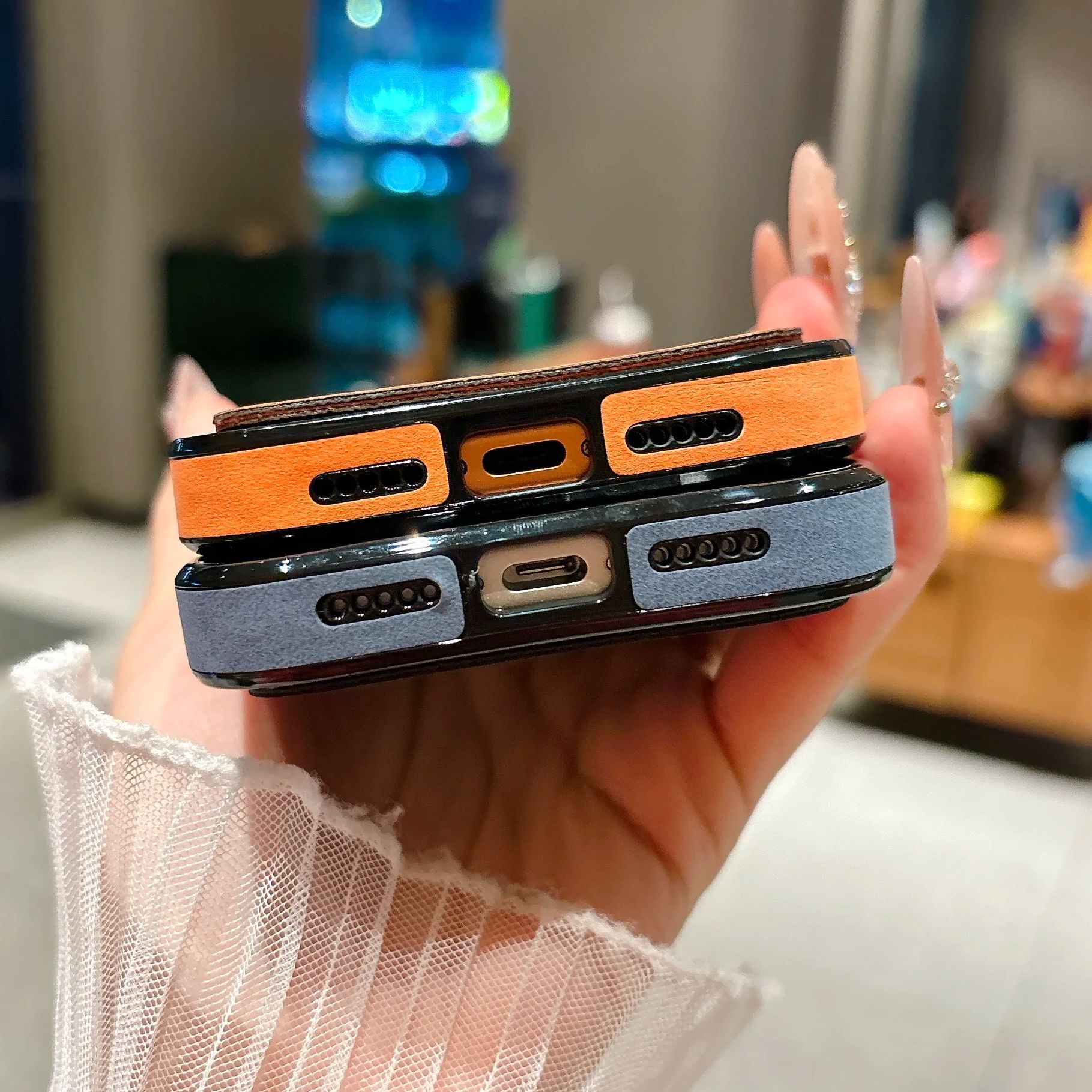 Étui portefeuille en cuir suéd - Phone Cases With Magnet avis et prix